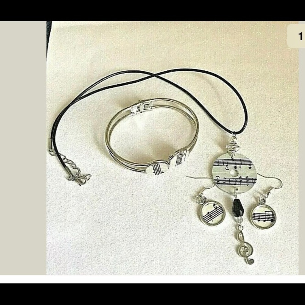 HANDMADE WASHER JEWELRY SET-MUSIC